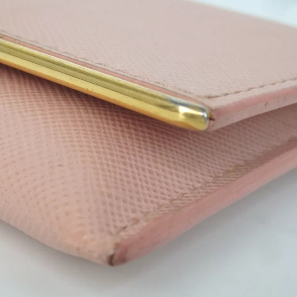 PRADA SAFFIANO LIGHT PINK COLOR NWOT  COMPACT WALLET - Picture 11 of 11